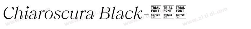 Chiaroscura Black字体转换